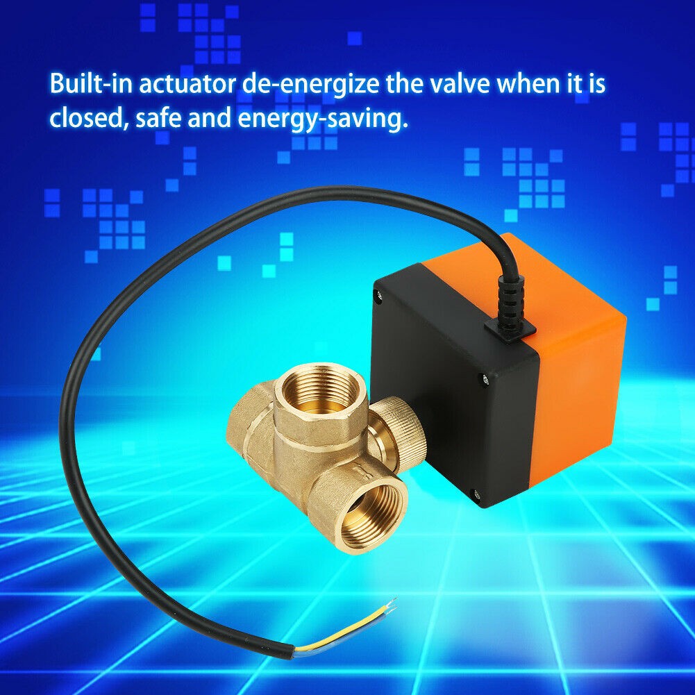 304 Stainless Steel DC24V Driver Voltage Brass Motorized Ball Valve DN20 Ball